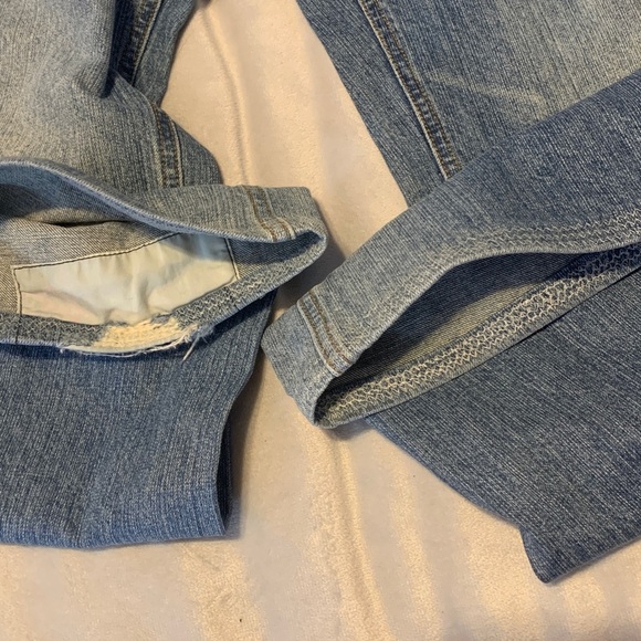 BONGO girls distressed patch unique vintage 90’s Denim Jeans 11 bootcut lowrise - Picture 10 of 12